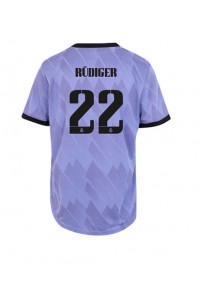 Real Madrid Antonio Rudiger #22 Voetbaltruitje Uit tenue Dames 2022-23 Korte Mouw